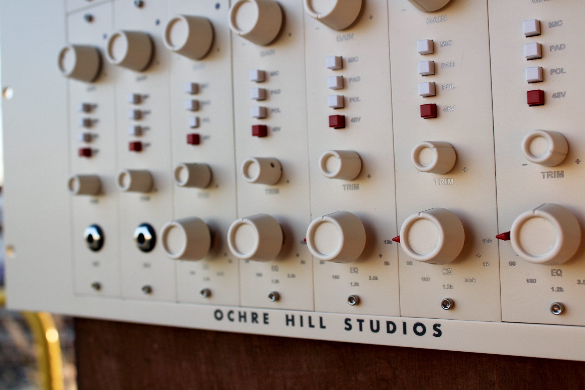 Preamp faceplate detail